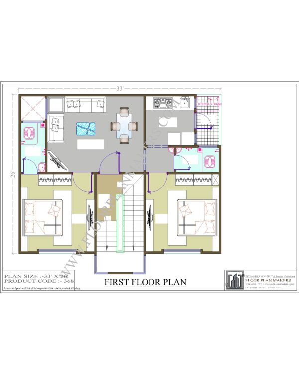 33x26 First Floor Plan