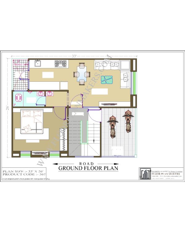 33x26 Ground Floor Plan