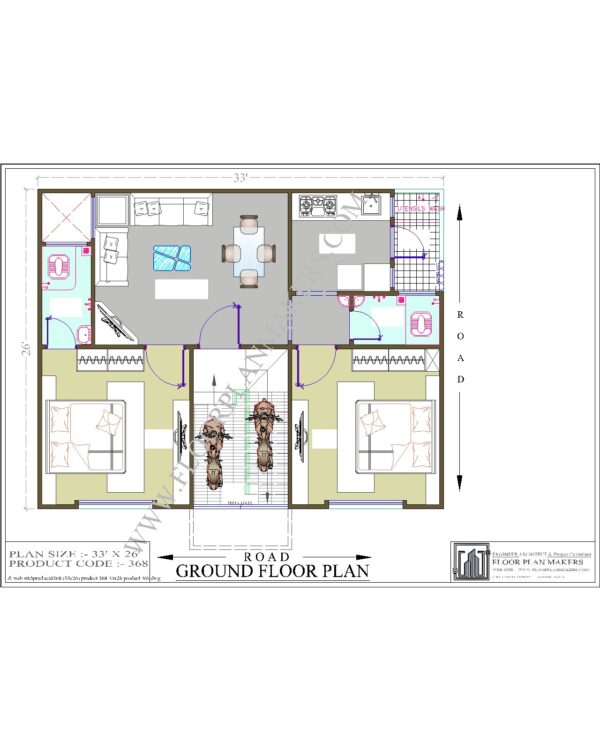 33x26 Ground Floor Plan