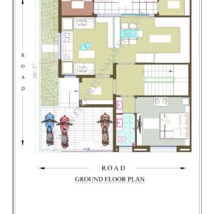 34'3x"36'5" Ground Floor Plan