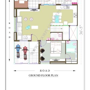 34'3x"36'5" Ground Floor Plan