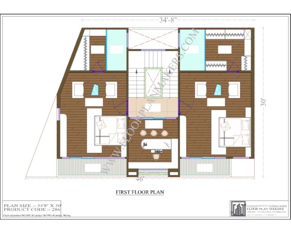 34x30 First Floor Plan