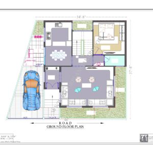34x37 Ground Floor Plan