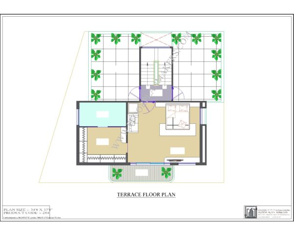 34x37 Terrace Floor Plan
