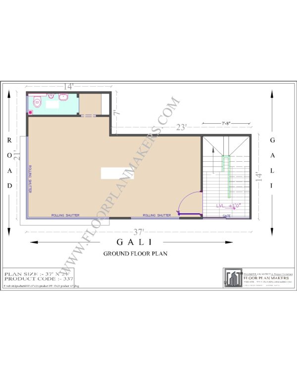 37x21 Ground Floor Plan
