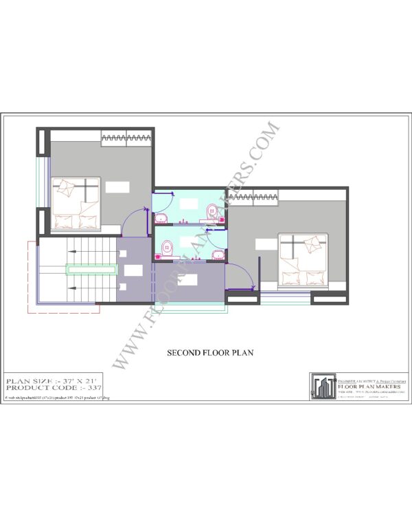37x21 Second Floor Plan