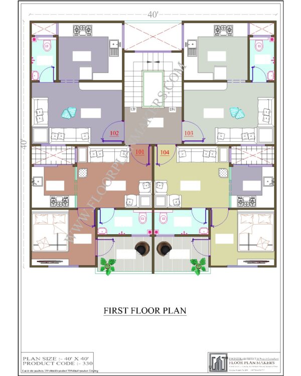 40x40 First Floor Plan