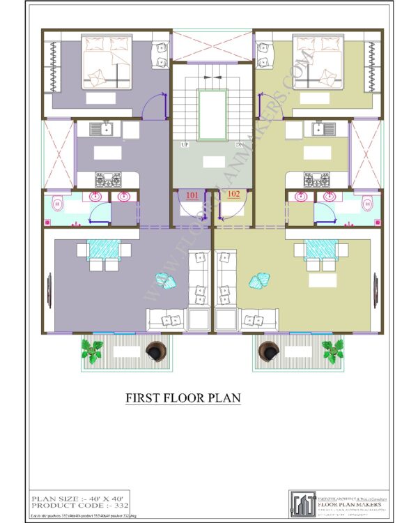 40x40 First Floor Plan