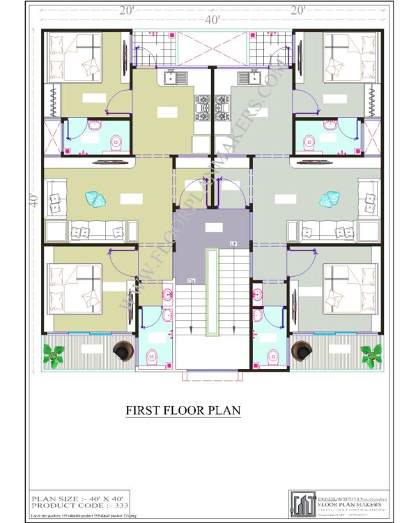 40x40 First Floor Plan
