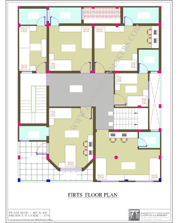 40x49 First Floor Plan