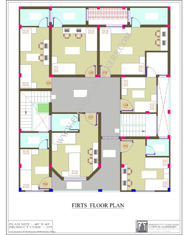 40x49 First Floor Plan