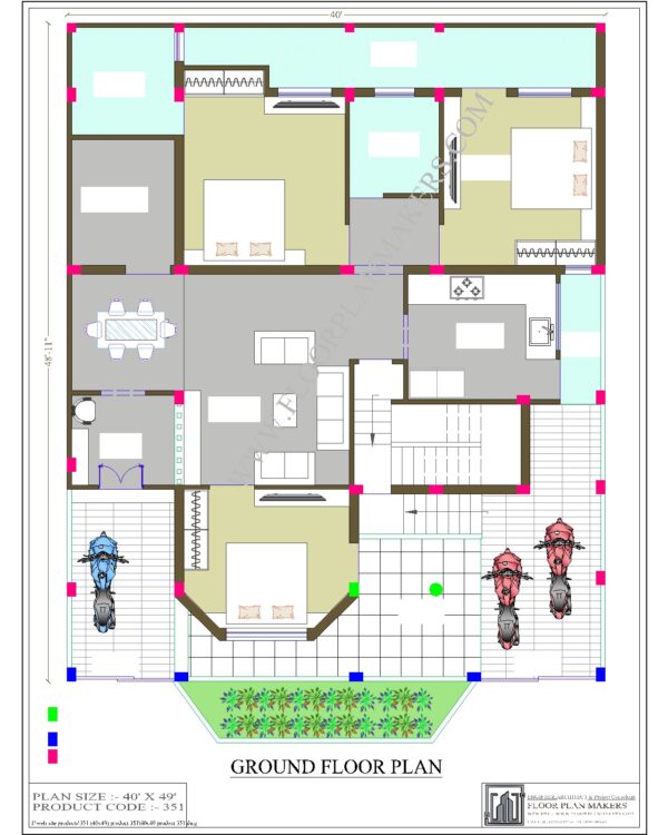40x49 Ground Floor Plan