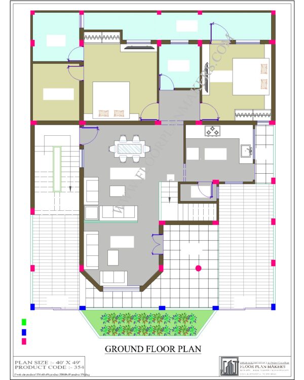 40x49 Ground Floor Plan