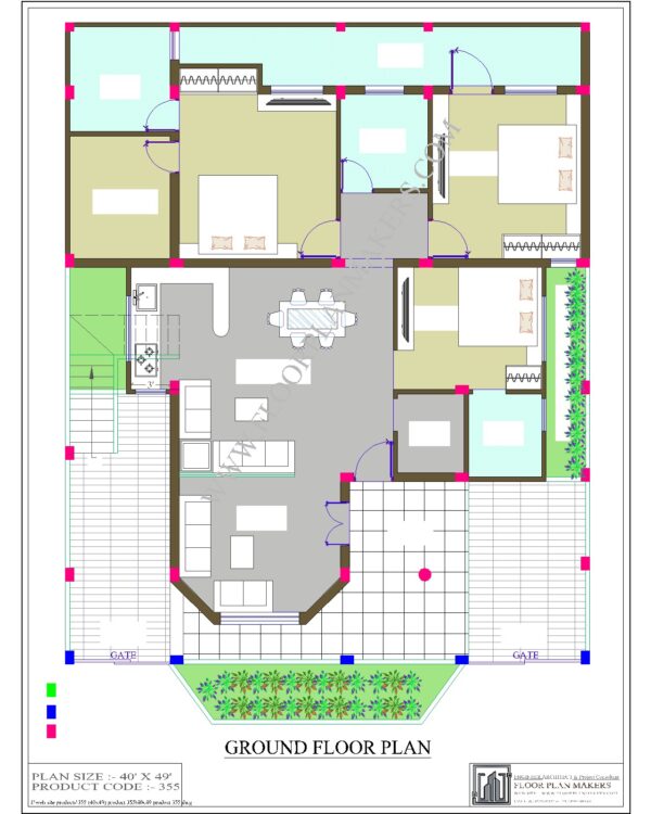 40x49 Ground Floor Plan
