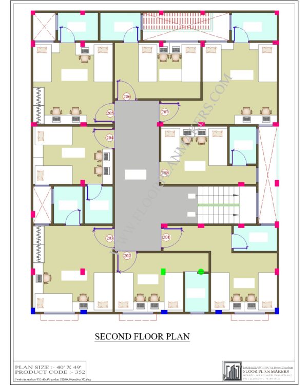 40x49 Second Floor Plan