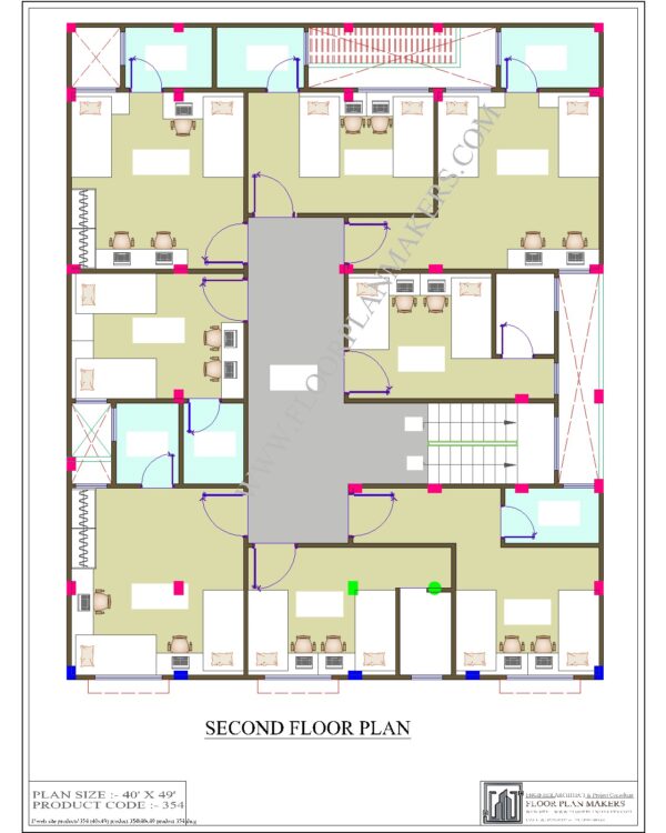 40x49 Second Floor Plan