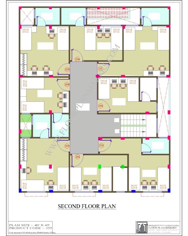 40x49 Second Floor Plan