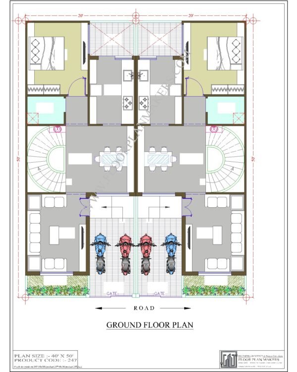 40x50 Ground Floor Plan