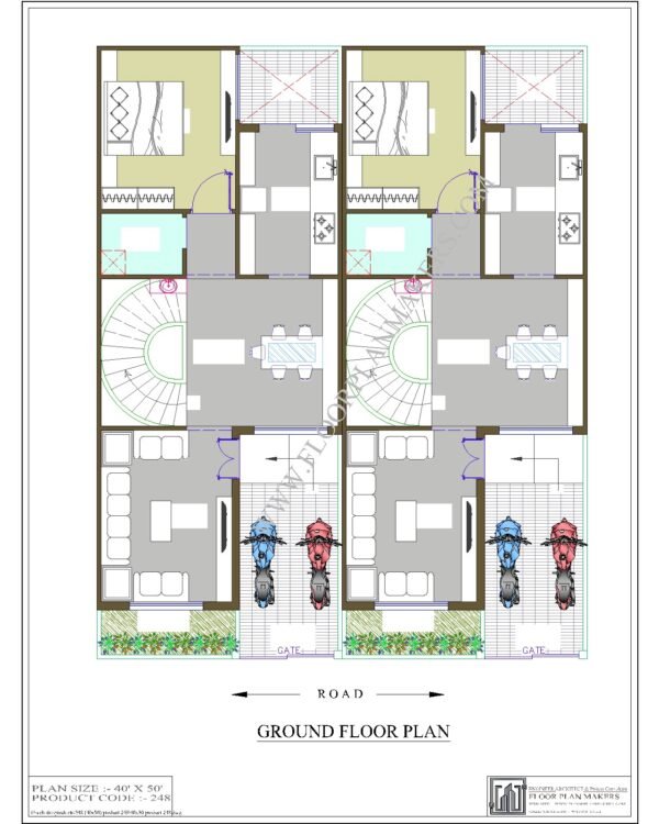 40x50 Ground Floor Plan