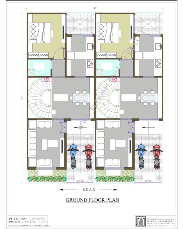 40x50 Ground Floor Plan