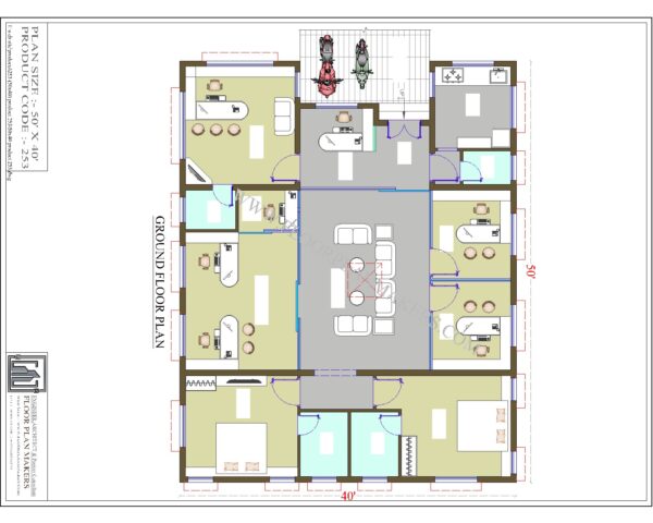 50X40 Ground Floor Plan