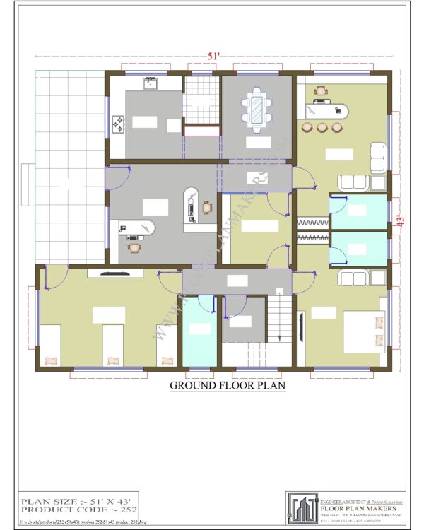 51x43 Ground Floor Plan