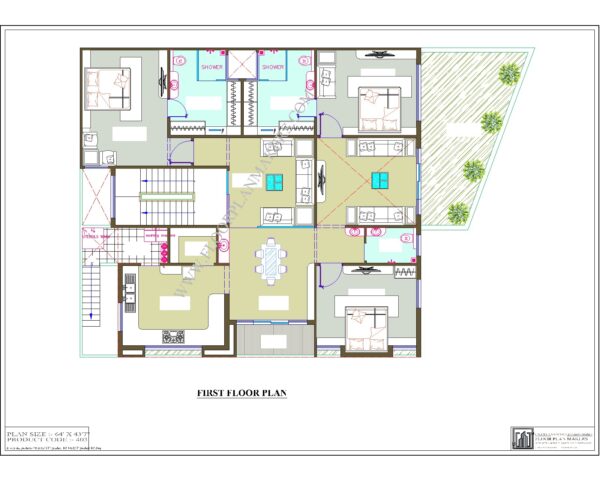 63x43 First Floor Plan