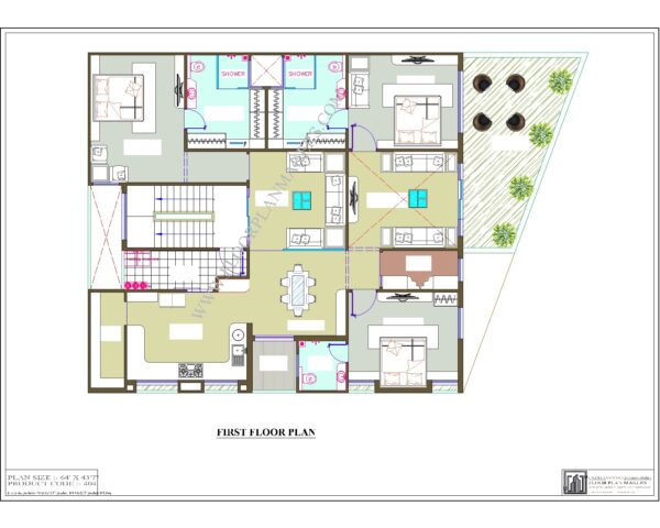 63x43 First Floor Plan
