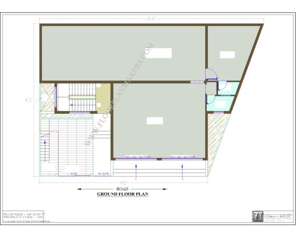 63x43 Ground Floor Plan