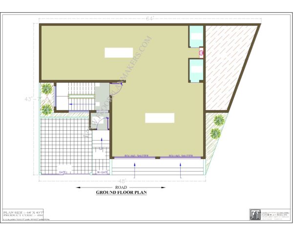 63x43 Ground Floor Plan