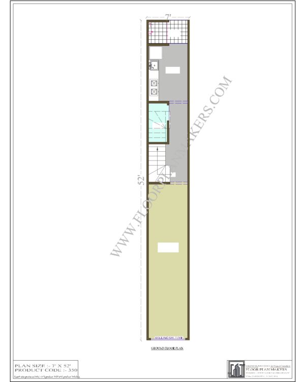 7x52 Ground Floor Plan