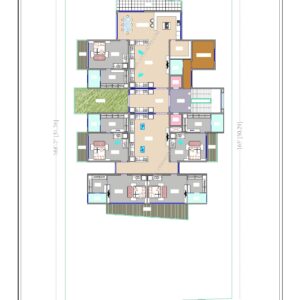 84’6’’x168’2’’ First/Second/Third Floor Plan