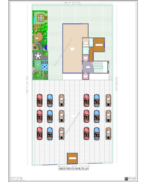 84’6’’x168’2’’ Ground Floor Plan